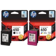 Hp 650 Siyah Hp 650 Renkli 2’Li Set